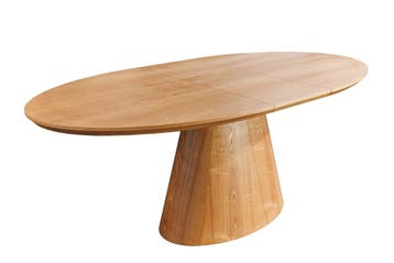UNIEKE eettafel 160-200 cm uitschuifbaar eikenhout gelakt -, Ophalen of Verzenden, Nieuw