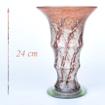 WMF / Geislingen - Karl Wiedmann - Vaas - Glas - IKORA 24 cm