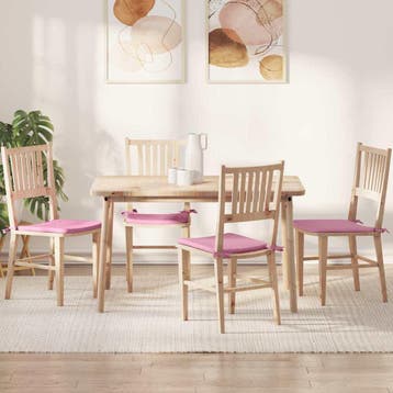 vidaXL Zitkussens 4 st Stof Roze 40 x 40 x 3 cm, Verzenden, Nieuw, Roze