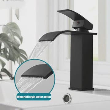 Waterval Wastafelkraan - Dubbele Bediening Warm & Koud - Sti, Doe-het-zelf en Verbouw, Sanitair, Verzenden, Nieuw