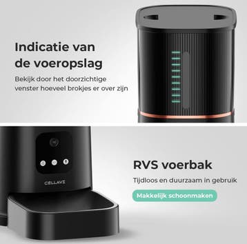 Cellavi Automatische Voerbak Kat en Hond - Voerautomaat, Dieren en Toebehoren, Ophalen of Verzenden, Nieuw