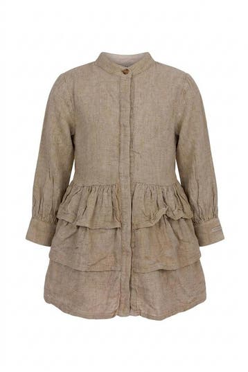 Donsje Amsterdam Jurk Meisjes in maat 122 Beige, Verzenden, Zo goed als nieuw, Donsje Amsterdam, Jongen of Meisje