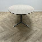 ovale vergadertafel 260x130 cm, midden eiken - grijs, Ophalen of Verzenden, Gebruikt, Bureau