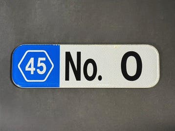 Authentiek vintage Japans verkeersbord Prefecturale Route 45