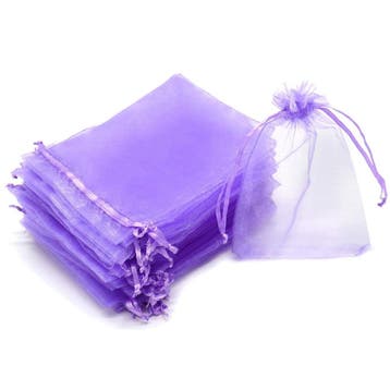 Organza Zakjes - 10x15 cm - Paars - 50 Stuks - Cadeauzakjes, Verzenden, Nieuw