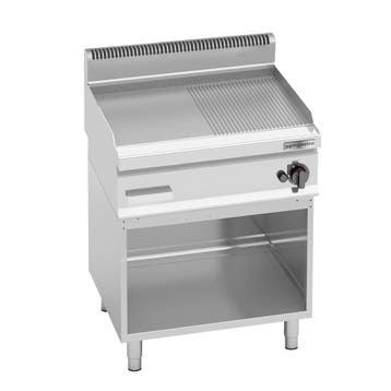 GGM Gastro | Gasbakplaat - 8,0kW - 1/2 glad 1/2 geribbeld -, Verzenden, Nieuw, Overige typen