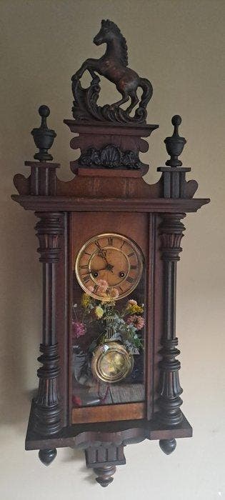 Regulateur wandklok - Junghans - Antiek Hout - 1920-1930 -