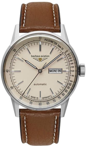 Bauhaus 2366-5 Aviation G38 automatisch horloge 42 mm, Sieraden, Tassen en Uiterlijk, Horloges | Heren, Overige merken, Staal