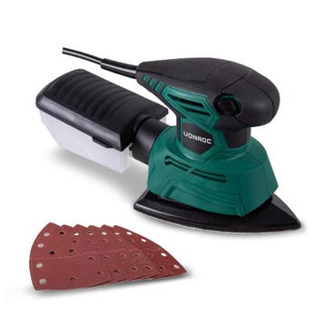 Handpalmschuurmachine 130W | Incl. Stofopvangbox en, Verzenden, Nieuw