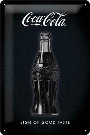 Coca-Cola Sign of good taste reclamebord, Verzamelen, Verzenden, Nieuw