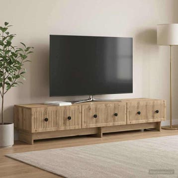 vidaXL TV-kast 147 x 34,5 x 30 cm Artisanaal eiken Bewerkt, Minder dan 50 cm, Verzenden, Nieuw, Minder dan 100 cm