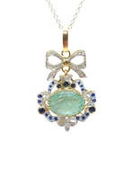 Zonder minimumprijs - Hanger - 9 kt. Zilver, Geel goud