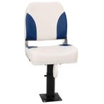 vidaXL Bootstoel 1 set inklapbaar 41x36x48 cm blauw en wit, Watersport en Boten, Verzenden, Nieuw