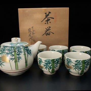Kutani ware - Kutani / Ryokufu - Set theekopjes (6) -