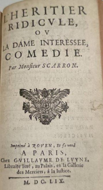 Paul Scarron - Comédie de Scarron - 1659