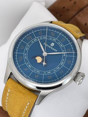 Steinhart - Marine 42 Moon Phase Zodiac Automatic - 105-1454, Nieuw