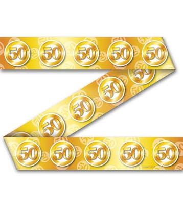 Party tape 50 jaar getrouwd, Hobby en Vrije tijd, Verzenden, Nieuw, Feestartikel