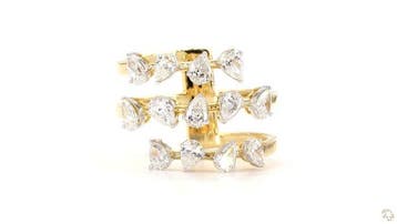 Ring - 18 karaat Geel goud - 1.18ct. tw. Diamant, Nieuw