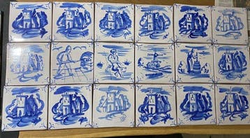Tegel (18) - Oud-Hollandse Decor - HIVA - 1950-1960 - 5