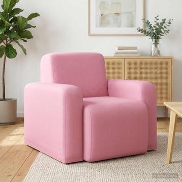 vidaXL Fauteuil Roze Stof, Huis en Inrichting, Fauteuils, Verzenden, Nieuw