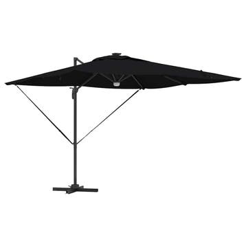 vidaXL Roma Parasol Zwart 286 x 284 x 270 cm Aluminium en, Verzenden, Nieuw, 2 tot 3 meter