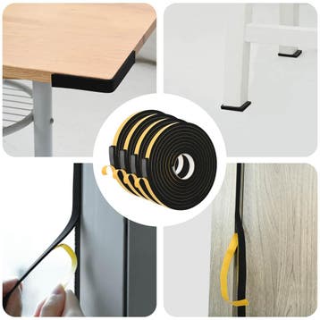 vidaXL Zelfklevende schuimtape 4 st Zwart 20mm x 5m CR, Verzenden, Nieuw