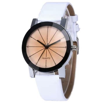 Fako - Horloge - White Ivory Quartz - Ø 40mm - Wit & Crème, Verzenden, Nieuw
