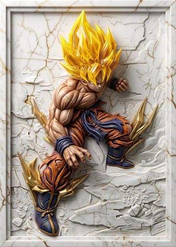 Makayhos - [Canvas XL] Golden Rage – Broken Ascension, Nieuw