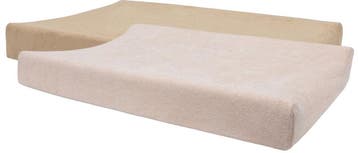 Jollein Wild Rose / Biscuit Badstof Aankleedkussenhoes 2, Kinderen en Baby's, Badjes en Verzorging, Verzenden, Nieuw