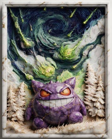 Makayhos - [Canvas] Gengar Shadow Night – Ghost Sanctuary, Nieuw