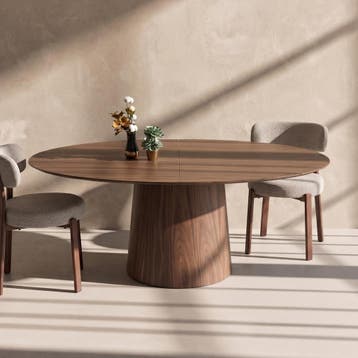 *WOONWINKEL* Kare Design Benvenuto Walnoot Eetttafel Ovaal U, Huis en Inrichting, Tafels | Eettafels, Verzenden, Nieuw