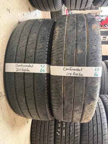 215-65-16C Continental Zomerbanden 5.5mm BUSBANDEN 215 65 16, Ophalen, 16 inch, Band(en), Zomerbanden