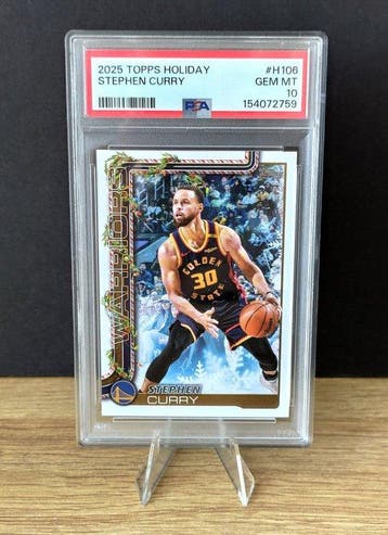 Topps Holiday Stephen Curry - PSA 10 Graded card, Nieuw