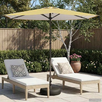 vidaXL Tuinparasol 270 x 270 cm Polyester Rechthoekig Geel, Tuin en Terras, Parasols, Verzenden, Nieuw, 2 tot 3 meter