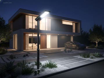 (6x) Solar 5000K 1500lm LED Straatverlichting met..., Nieuw