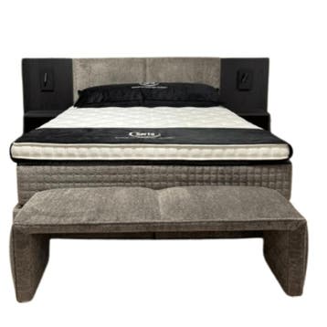 Serta Maestro wood boxspring 180x210 | INCL. Nachtkasten &, Ophalen, Nieuw