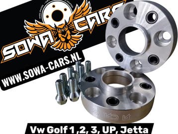 Spoorverbreders Spacers Vw Golf 1,2,3 UP 4x100 57,1 20mm, Verzenden