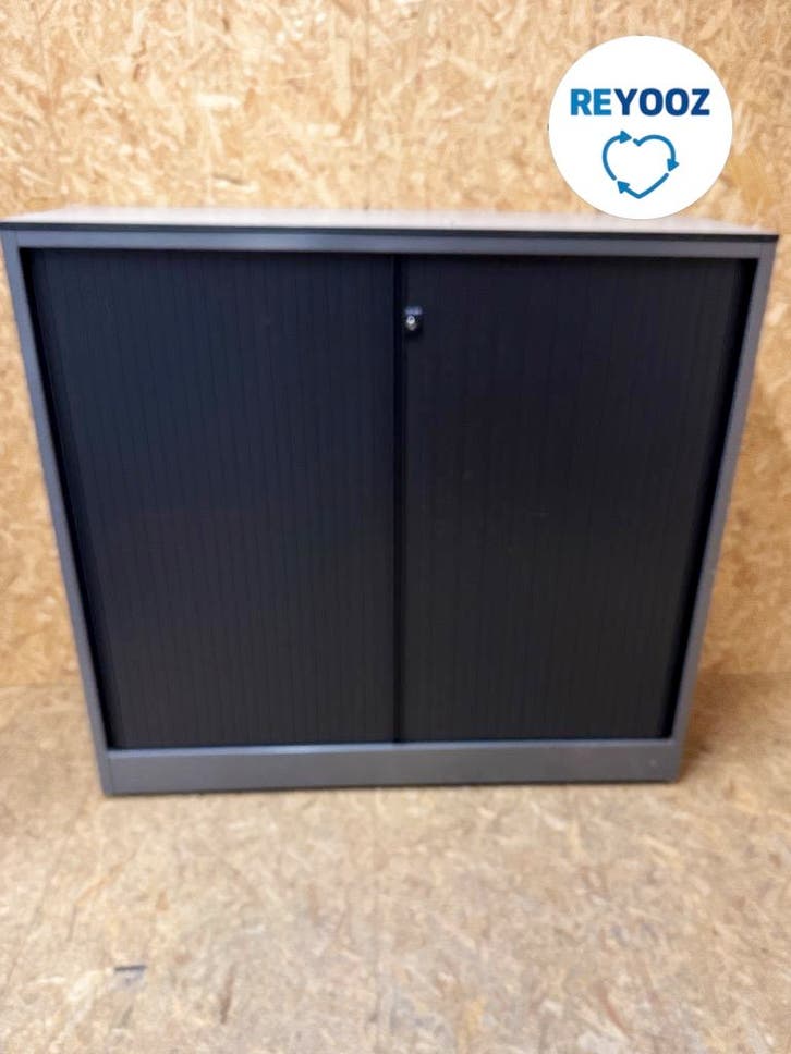 Ahrend roldeurkast - 110x120x45cm - antracietgrijs, Zakelijke goederen, Kantoor en Winkelinrichting | Kantoormeubilair en Inrichting