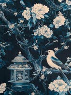 TexStilArt - 5,80 x 1,50 meter Indigo Garden - Exclusief, Antiek en Kunst