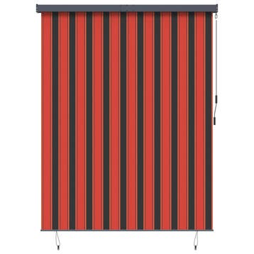 vidaXL Rolgordijn Oranje en Bruin 200 x 250 cm Stof en, Huis en Inrichting, Verzenden, Nieuw, Oranje