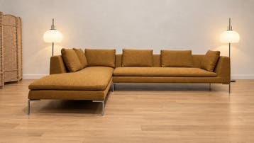 NIEUW GESTOFFEERD BB Italia Charles Hoekbank + GARANTIE, Hoekbank, Ophalen of Verzenden, Vierpersoons of meer, Design Bank Bankstel Zetel Hoekbank B&B Italia