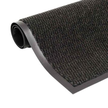 vidaXL Droogloopmat rechthoekig getuft 80x120 cm zwart, Verzenden, Nieuw