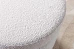 Ronde kruk VOGUE 50cm crèmewit bouclé poef met opbergruimte, Huis en Inrichting, Stoelen, Ophalen of Verzenden, Nieuw