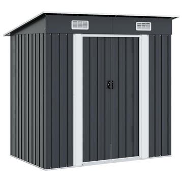 vidaXL Tuinschuur staal antraciet, Tuin en Terras, Verzenden, Nieuw