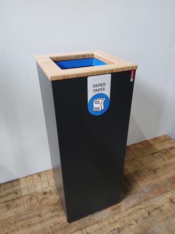Paxa Large afvalbak (papier), antraciet, 30 x 30 x 75 cm, Ophalen, Nieuw in verpakking