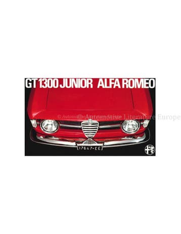 1969 ALFA ROMEO GT JUNIOR 1300 BROCHURE ENGELS, Nieuw, Alfa Romeo, Author