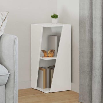 vidaXL Zijplank Hoogglans wit 33 x 32 x 70,5 cm Bewerkt hout, Minder dan 50 cm, Verzenden, Nieuw, Minder dan 100 cm