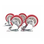 Benson Zwenkwielen set - 2 geremd, 2 ongeremd - 75 mm - r..., Ophalen of Verzenden, Nieuw