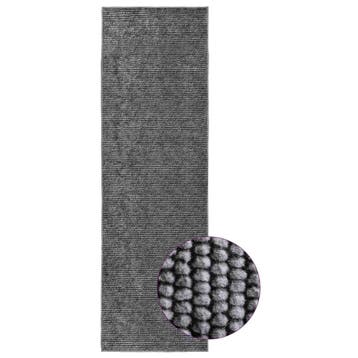 vidaXL Vloerkleed Antraciet 80 x 200 cm 100% Polyester 3 mm, Verzenden, Nieuw