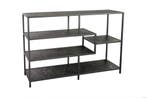 Moderne boekenkast SLIM LINE 115 cm grafiet metalen frame, Ophalen of Verzenden, Nieuw